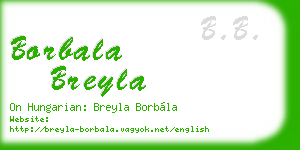 borbala breyla business card